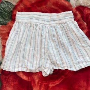 White Striped Shorts! Oversized For Size!